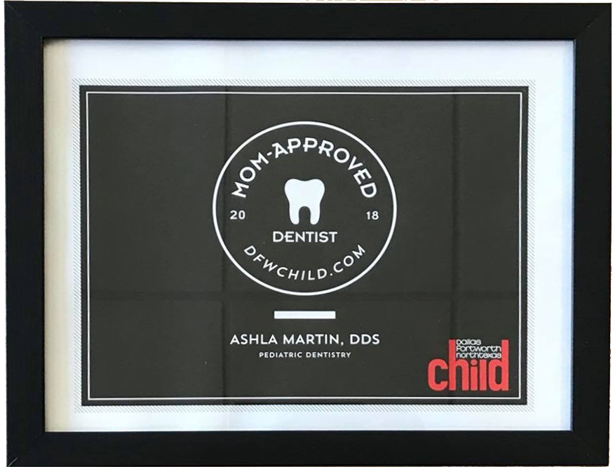 Dr. Martin is a DFW 2018 Mom-Approved Dentist!