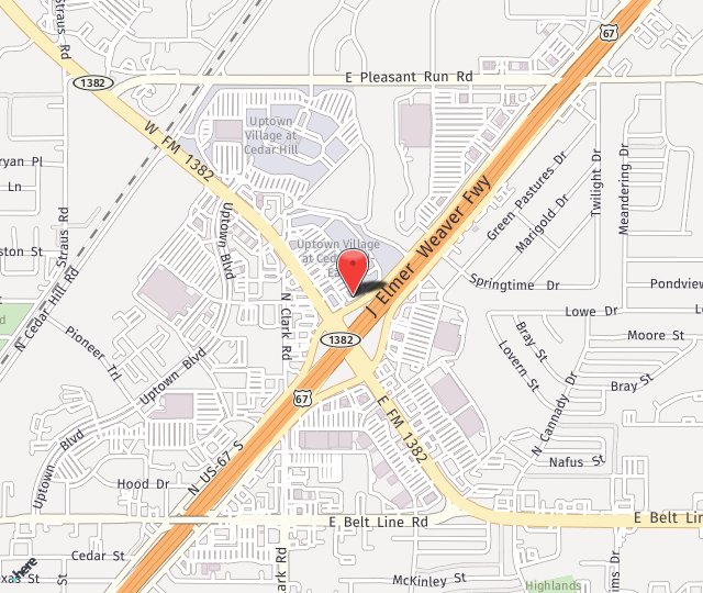 Location Map: 450 N Hwy 67 Cedar Hill, TX 75104